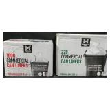 1000ct commercial can liners 10gal. 220