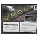 LED Color changing solar disc lights. Not tested