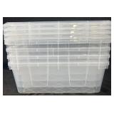 13 quart Plastic Bind with lids 4 pack