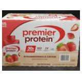 15pk premier protein strawberry and cream shakes