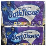 2- Ultra Premium bath tissue 45 rolls each