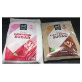 7lbs light brown sugar. 7lbs powdered sugar
