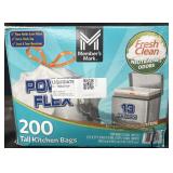 2- 200 13 gallon tall kitchen bags.