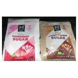 7lbs powdered sugar. 7lbs light brown sugar