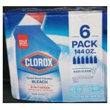 Clorox 6pk 144oz toilet bowl cleaner bleach