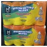 2, 4 packs of 78 disinfecting wipes.