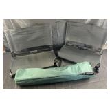 2 collapsible seats and camp chair
