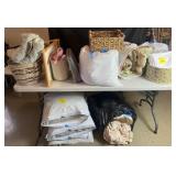 Group of comforters, sheets, bedding and more