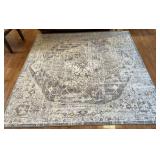 8ï¿½1ï¿½ x 8ï¿½1ï¿½ area rug, cream field with gray &
