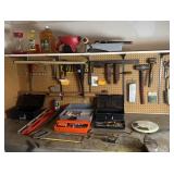 Contents of workbench and wall, excluding vice &