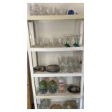 Contents of garage shelf: Collection of