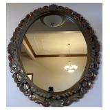 Decorator oval wall mirror, 35ï¿½ x 40ï¿½