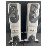 2 Pelonis electric radiator oil space heaters,