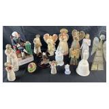 Group of decorative accessories, angel figures,