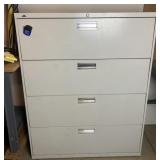 4-drawer metal file cabinet with contents, 42ï¿½ x