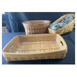 3 Longaberger baskets