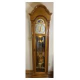 Ridgeway grandfather clock, sun & moon dial, 3