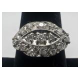 14k gold and diamond ring, size 8.5, 2.54 dwt