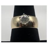 10k gold and diamond ring, size 7, 3.22 dwt