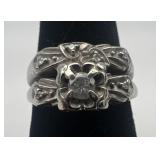 14k gold & diamond ring, size 6, 3.15 dwt, marked