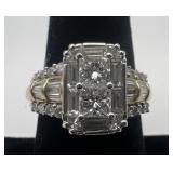 14k gold and diamond ring, size 7, 4.68 dwt