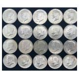 20 Kennedy half dollars, 1967-1969