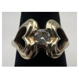 14k gold and diamond ring, size 5.75, 3.41 dwt