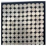 100 Silver Roosevelt dimes, 7.84 oz Troy