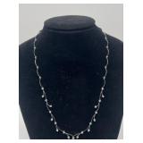 14k gold and diamond necklace, 17.25' long, 6.19