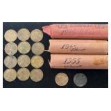 Collection of Wheat pennies & 2 Indian Head Cents