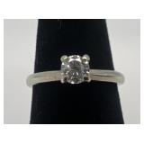 14k gold & diamond ring, size 4.75, 1.23 dwt