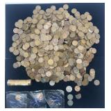 Collection of US & Canadian cents & nickel, wheat