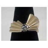 14k gold and diamond ring, size 5.5, 3.68 dwt