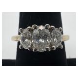 14k gold and diamond ring, size 6.75, 2.95 dwt,