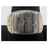 14k gold monogrammed class ring, size 10, 5.58