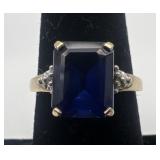 10k gold & sapphire ring, size 6.5, 1.44 dwt,
