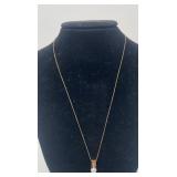 14k gold & pearl pendant and necklace, 18' long,