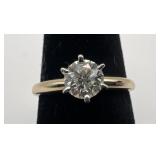 14k gold and diamond ring, size 7, 1.79 dwt