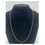 14k gold necklace, 18' long, 1.74 dwt