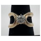 14k gold and diamond ring, size 6.5, 3.96 dwt