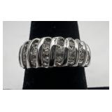 10k gold and diamond ring, size 6.75, 2.39 dwt,