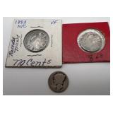 1883 'Racketer' Liberty Head 'V' nickel,  1909