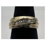 14k gold and diamond ring, size 4.5, 2.53 dwt