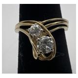 14k gold and diamond ring, size 4.5, 1.94 dwt,
