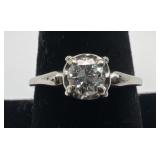 14k gold and diamond ring, size 8.5, 1.69 dwt,