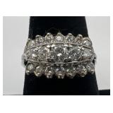 14l gold and diamond ring, size 7.75, 2.10 dwt