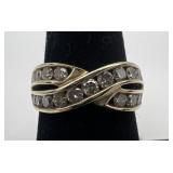 10k gold and diamond ring, size 6.5, 2.79 dwt,