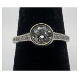 14k gold and diamond ring, size 6, 1.66 dwt