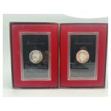 2-1971 Eisenhower uncirculated dollar coins in