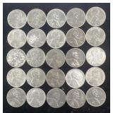25 steel pennies
